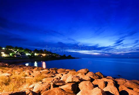 Rocky Beach At Twilight Stock Photo Image Of Tranquil 11366436