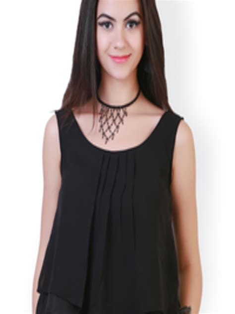 Buy Belle Fille Black Layered Top Tops For Women 1194572 Myntra