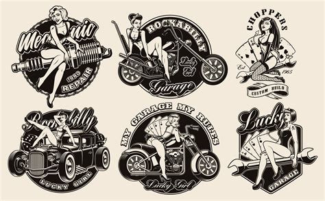 set of vintage pin up girls 1229010 vector art at vecteezy