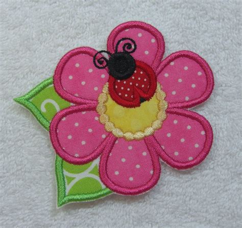 Iron On Flower Applique Fabric Embroidered Iron On Applique Etsy