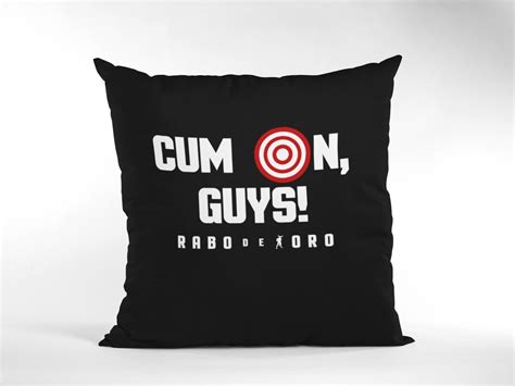 Cum On Guys Gay Mens Bdsm Fetish Black Cushion Cover With Red And White Target Design Etsy