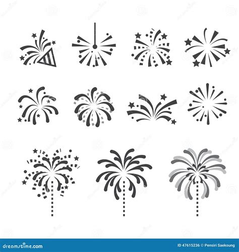 Fireworks Icon Stock Vector Image 47615236