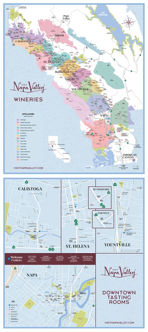 Napa Valley Winery Map Plan Your Wine Tasting Experience