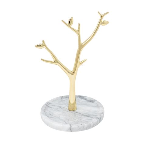 Marble Jewelry Tree Gold Necklace Holder Jewelry Stand For Etsy
