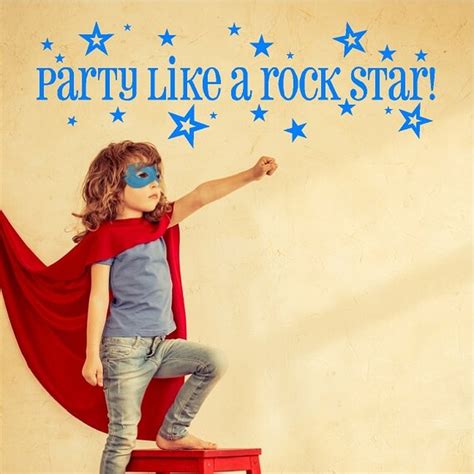 Party Like A Rock Star Wall Decal Removable Rock Star Wall Etsy