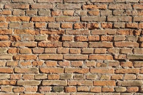 An Old Brick Wall Background Of Red Bricks Brick Wall Texture Stock