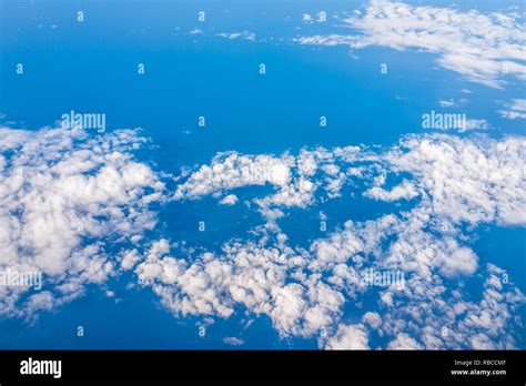 Isolated Sky Cloudscape With Fluffy Cloud And Vibrant Blue Atlantic