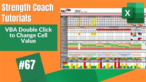 Vba Double Click To Change Cell Value Strength Coach Tutorials