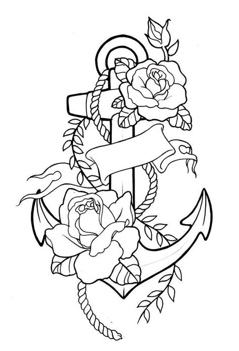 Skizze Tattoos Flowertattoos Anchor Tattoo Design Flower Tattoo