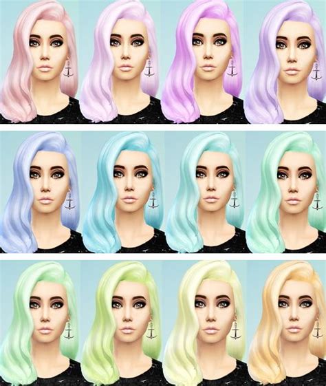 Many Different Colored Hair Styles For The Face And Head Including