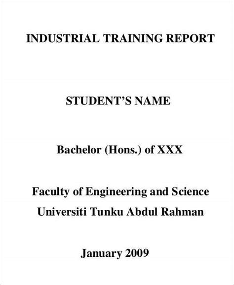 To complete the final semester of the diploma in office management & technology (om 114) college unikop / uitm, i need to register the subject of industrial training (omt 330). 27+ Training Report Template - Word, PDF | Free & Premium ...