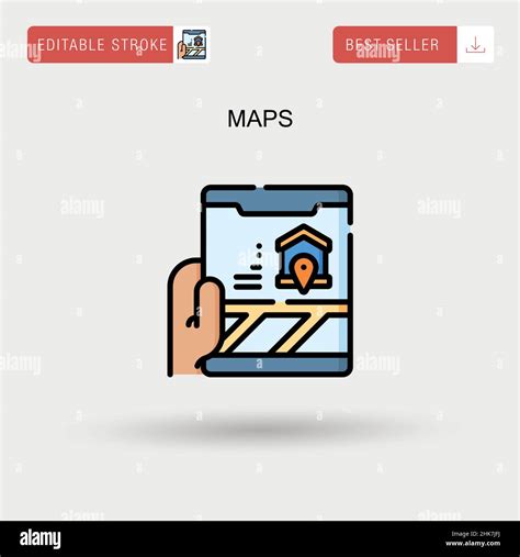 Maps Simple Vector Icon Stock Vector Image And Art Alamy