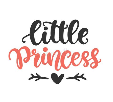 Little Princess Print For Girl Clothes Hand Drawn Text Baby Lettering
