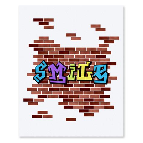 Smile Graffiti Printable Wall Art · Lindas Digi Creations · Online