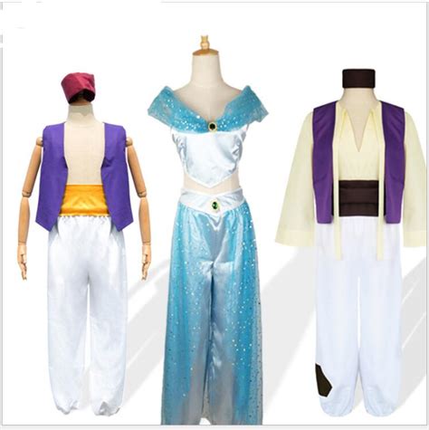Adult Women Anime Aladdin Princess Jasmine Cosplay Costume Halloween
