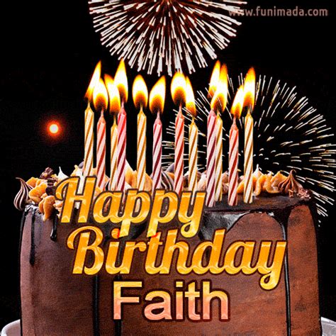 Chocolate Happy Birthday Cake For Faith 