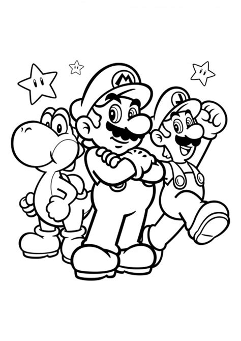 Luigi Mario E Yoshi Livro De Colorir Super Mario Livro De Colorir