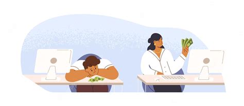 Premium Vector | Salary gap and difference in money earnings concept