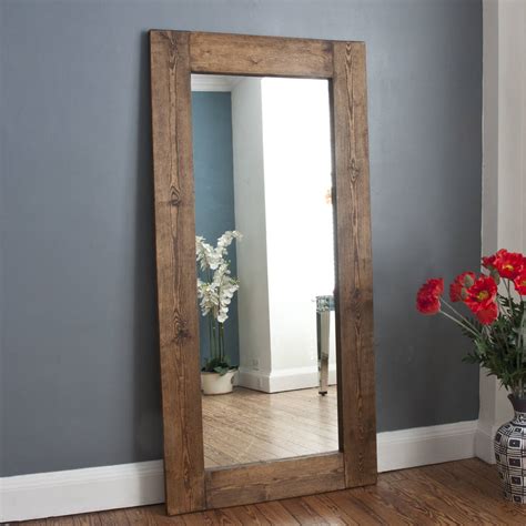 Kawena Wooden Mirror White Washed Or Dark Stained By Decorative Mirrors