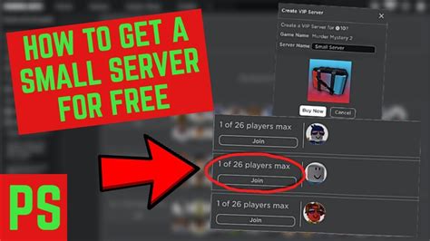 How To Get A Free Roblox Vip Server Roblox Small Server For Free