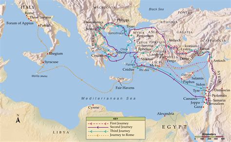 Map Of Paul S 2nd Missionary Journeys World Map