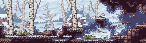 Added Slope Tiles Fantasy Winter Pixel Art Tileset By Aamatniekss