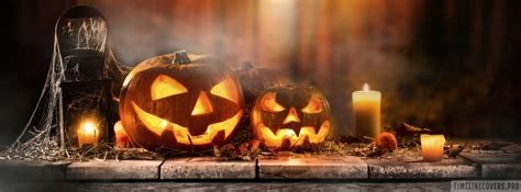 Halloween Pumpkins With Candles Facebook Cover Halloween Cover Photo