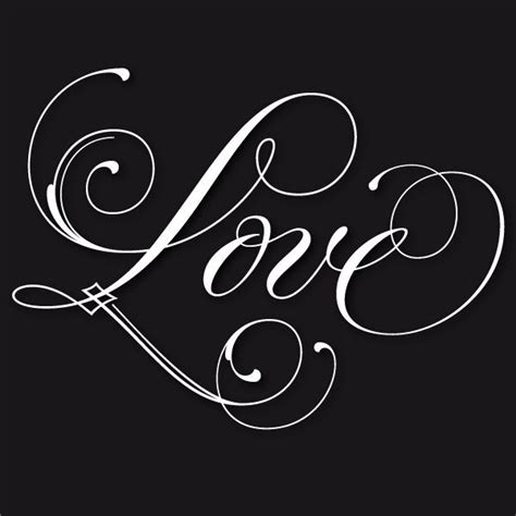 Love In Calligraphy Tattoo Lettering Fonts Tattoo Lettering
