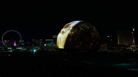 see the las vegas sphere transform into earth mars and the moon space science digital