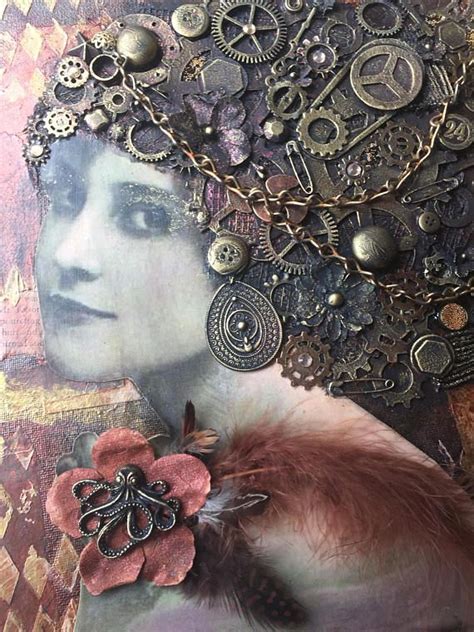 Steampunk Mistress Steam Punk Grunge Lady Vintage Woman Clock Etsy