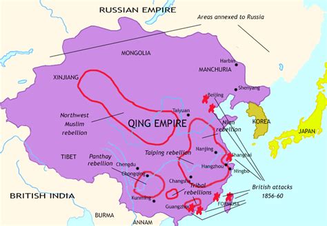 Map Of China Under The Qing Late Imperial Times 1900 Timemaps