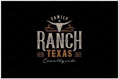 Ranch Longhorn Country Western Logo Branding And Logo Templates