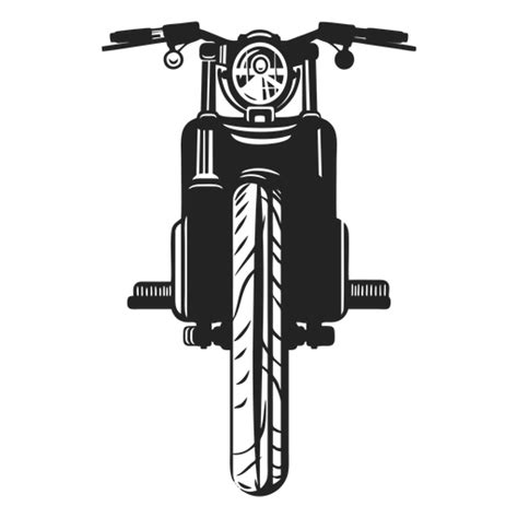 141 Icono Silueta Moto De Frente Vector