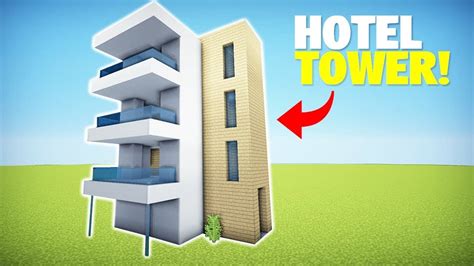 Minecraft How To Build A Modern Hotelapartment Tower Easy House