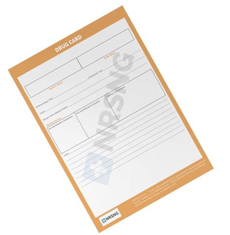 Pin On Drug Card Template