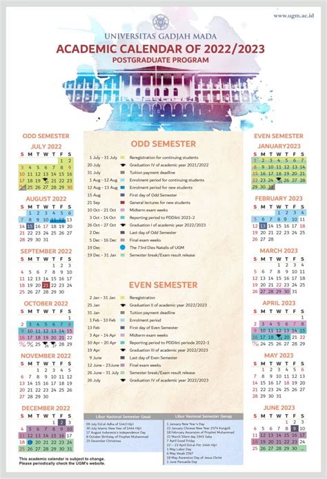Academic Calendar Of 20222023 Direktorat Pendidikan Dan Pengajaran