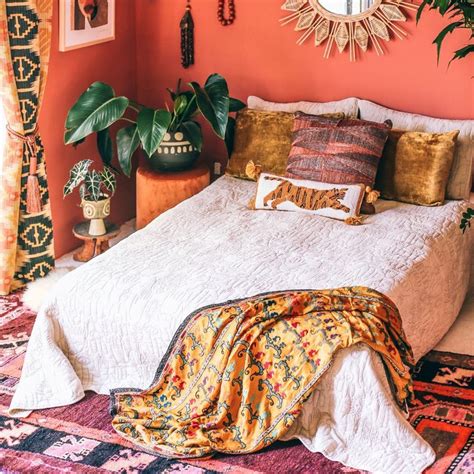 Tribal Bedroom Terracotta Tones In 2020 Bedroom Design Boho Bedroom