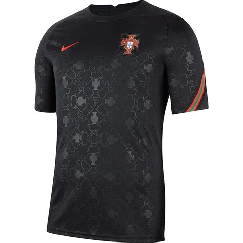 Portugal Black Pre Match Jersey 202021 Genuine Nike Kit