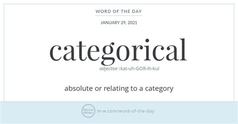 Word Of The Day Categorical