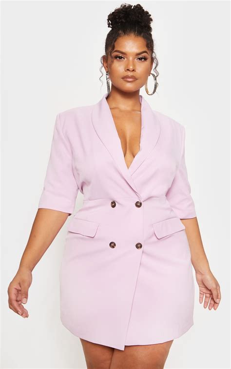 Pale Pink 34 Sleeve Blazer Dress Prettylittlething Usa