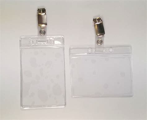 1 X Clear Flexible Id Card Badge Holder And Strap Clip Free Uk Pandp