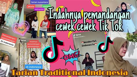 indahnya pemandangan cewek cewek versi hijab tari traditional kumpulan tik tok indonesia