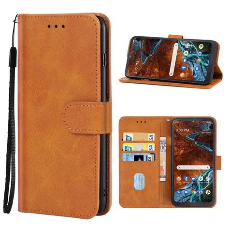 Leather Phone Case For Nokia G300 Brown
