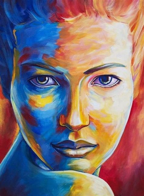 Beautiful Acrylic Portrait Paintings Ideas Greenorc Acrylic Portrait Painting Colorful
