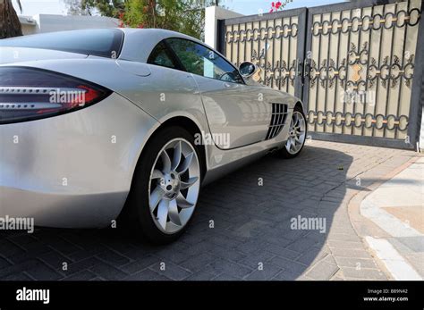 Luxury Sports Car Mercedes Benz Slr Mclaren In Dubai Stock Photo Alamy