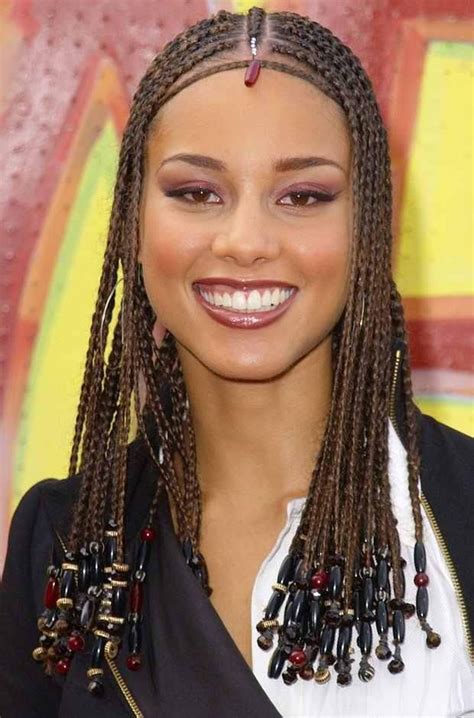 Alicia Keys • Braids • Perles Alicia Keys Hairstyles African Braids