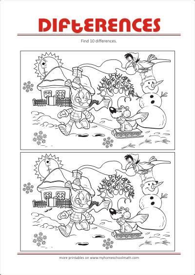 Find Differences Worksheets