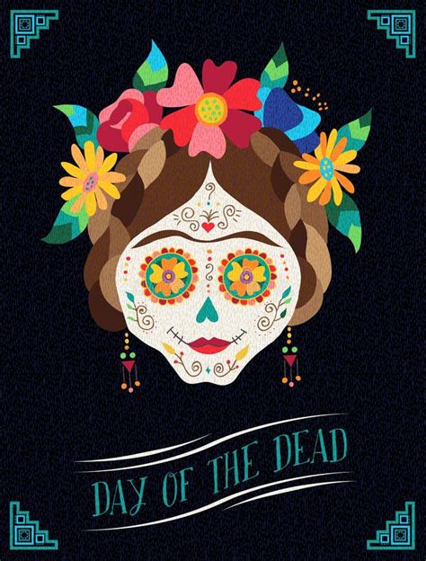 Day Of The Dead Happy Catrina Illustration Design Stock Vector