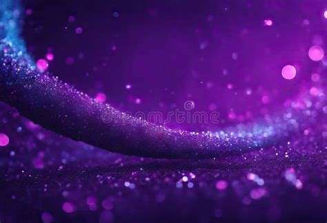 Swirly Particles Purple Blue Glitter Background Stock Photopurple