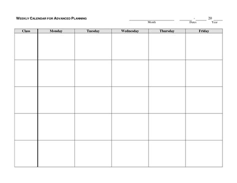 Printable Calendar Weekdays Only ⋆ Calendar For Planning